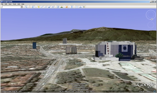 Триизмерни сгради от София в Google Earth