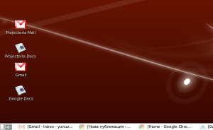 Иконки за Поща и Документи на десктопа.